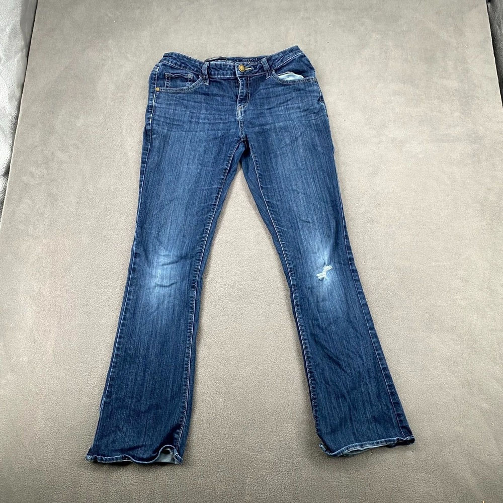 Simply Vera Vera Wang Bootcut Jeans Womens 6 Blue Cotton Mid Rise Distressed